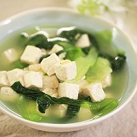 青菜豆腐汤-迷迭香的做法图解8