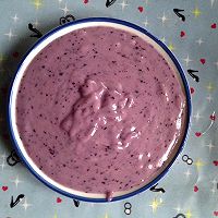 #豆豆的辅食#香芋蓝莓百合泥的做法图解4