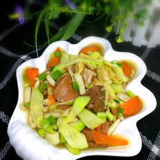 海鲜菇腐竹炖肉